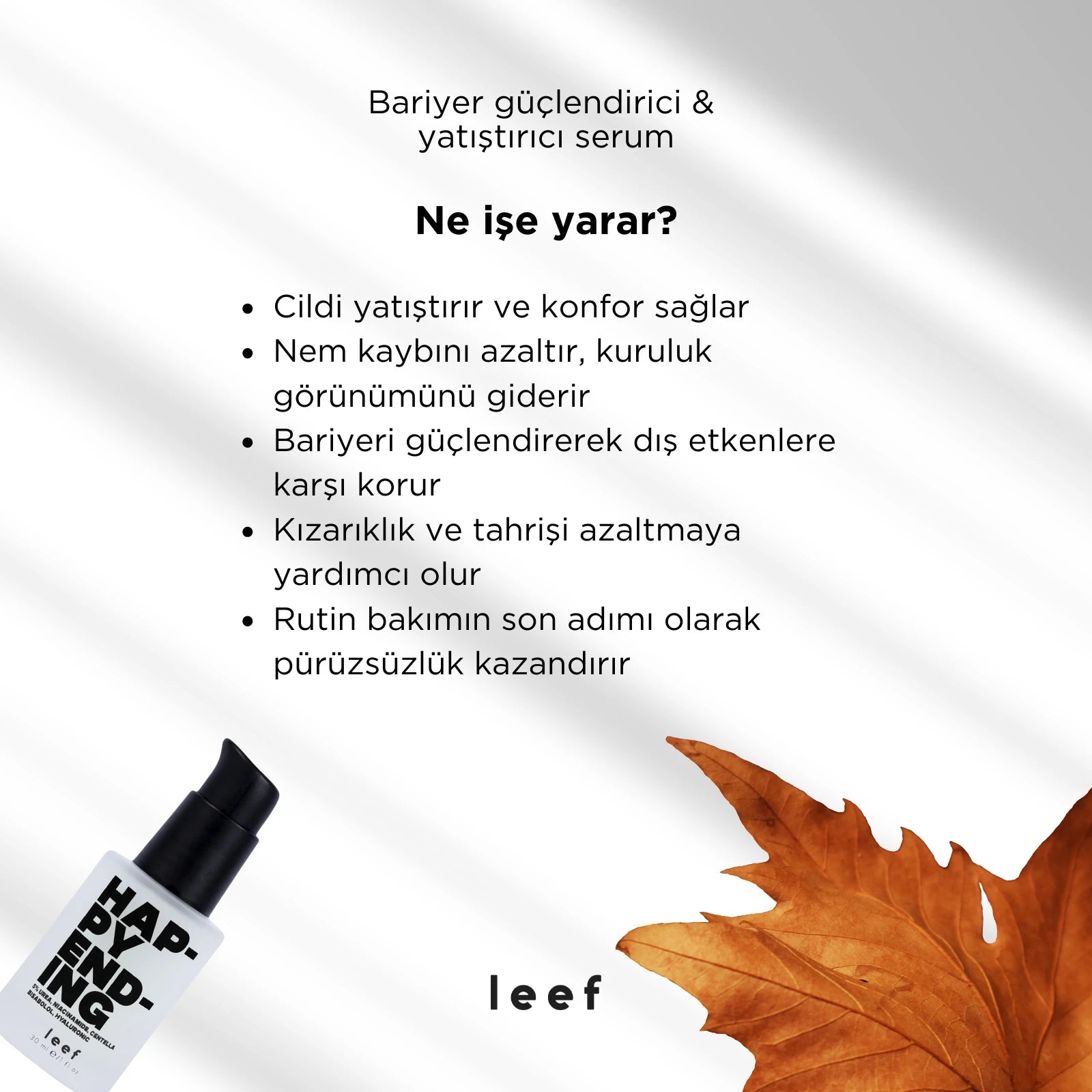 Happy Ending Serum – %5 Üre & Niacinamide, Eşit Ton ve Yoğun Nem Desteği