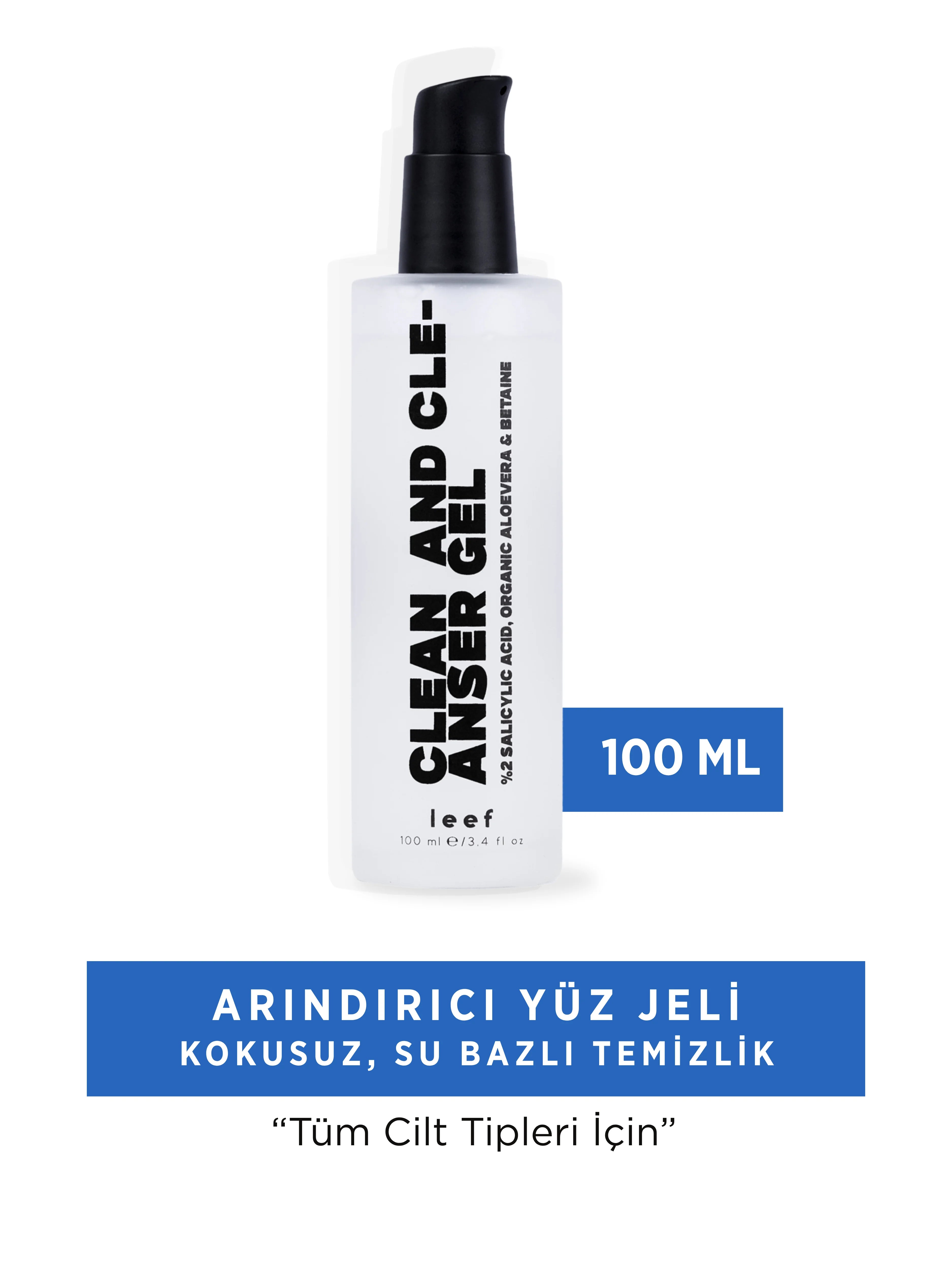 Clean & Cleanser Gel – %2 Salisilik Asitli Su Bazlı Temizleme Jeli