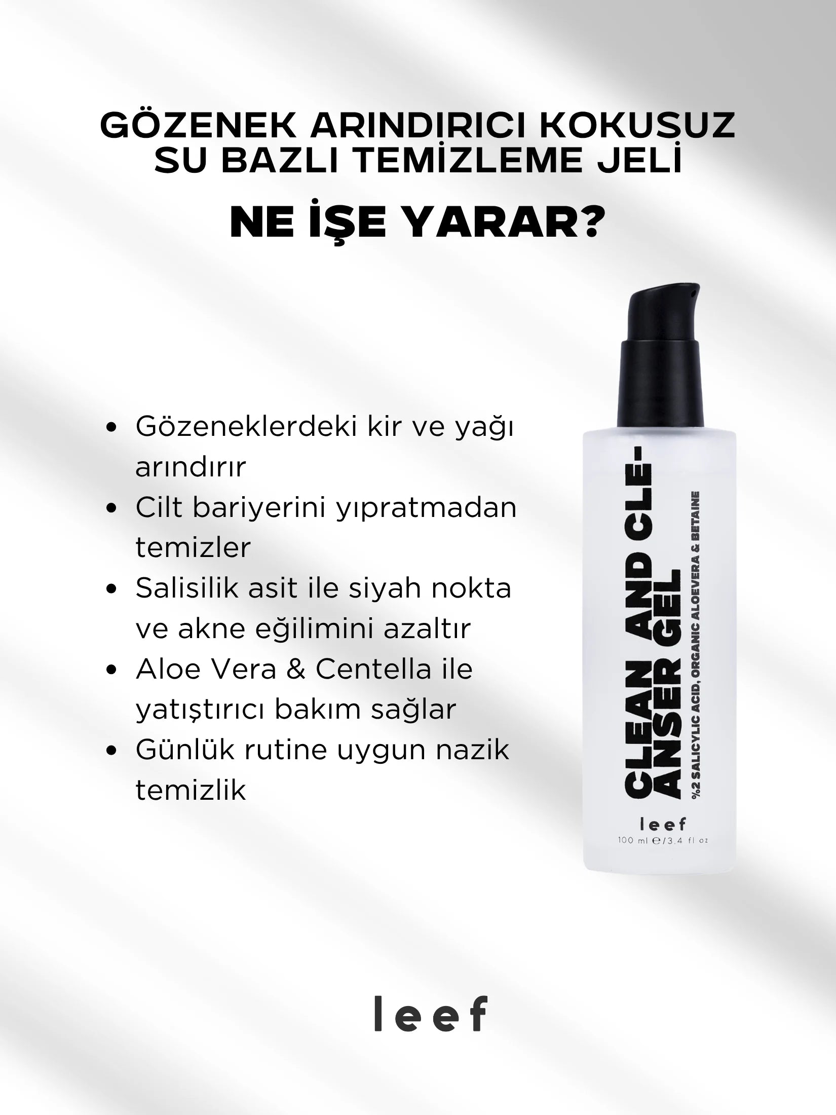 Clean & Cleanser Gel – %2 Salisilik Asitli Su Bazlı Temizleme Jeli