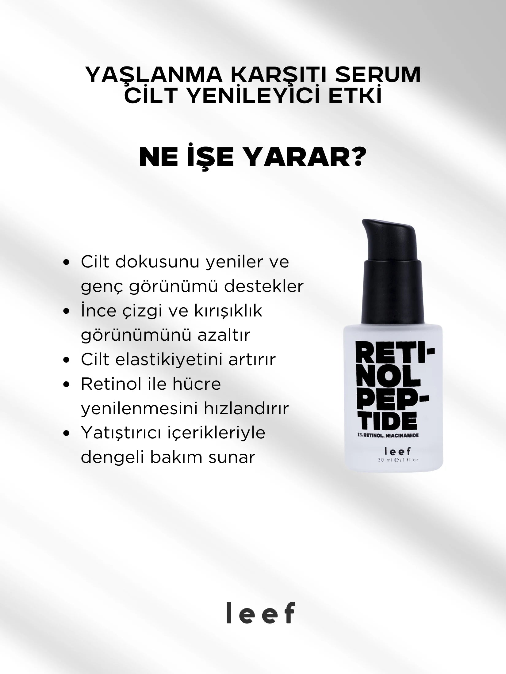 Retinol Peptide Serum | Su Bazlı Yenileyici & Sıkılaştırıcı Bakım