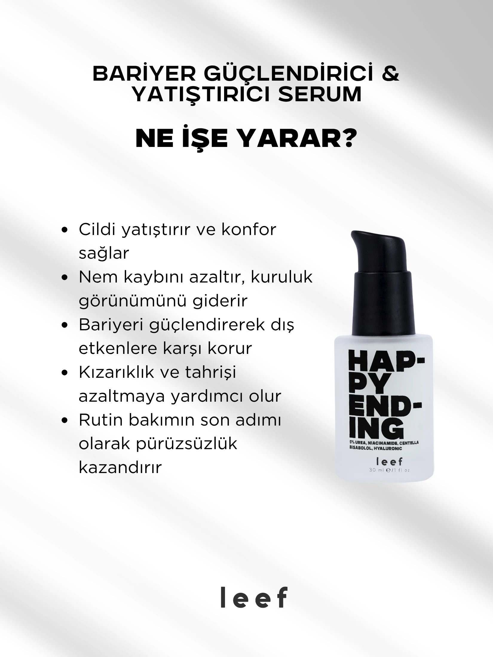 Happy Ending Serum – %5 Üre & Niacinamide, Eşit Ton ve Yoğun Nem Desteği