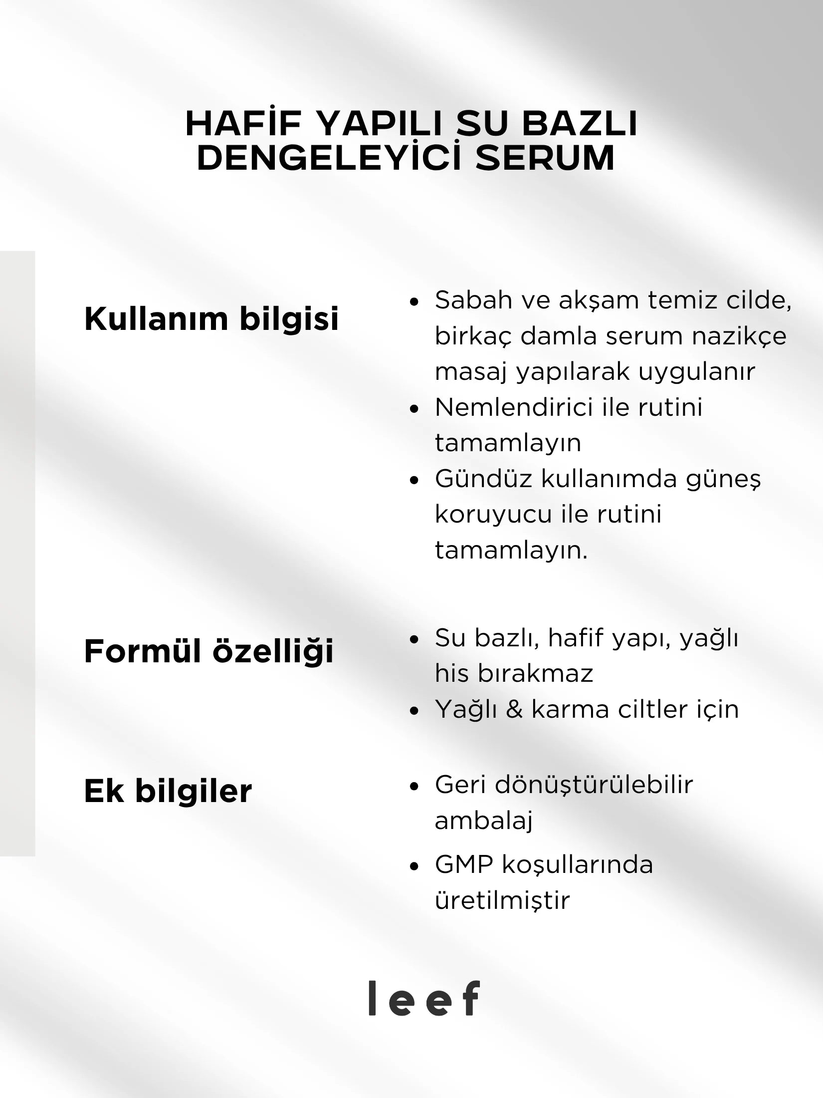 Niacinamide Zn Serum – Gözenek Sıkılaştırıcı & Sebum Dengeleyici Bakım