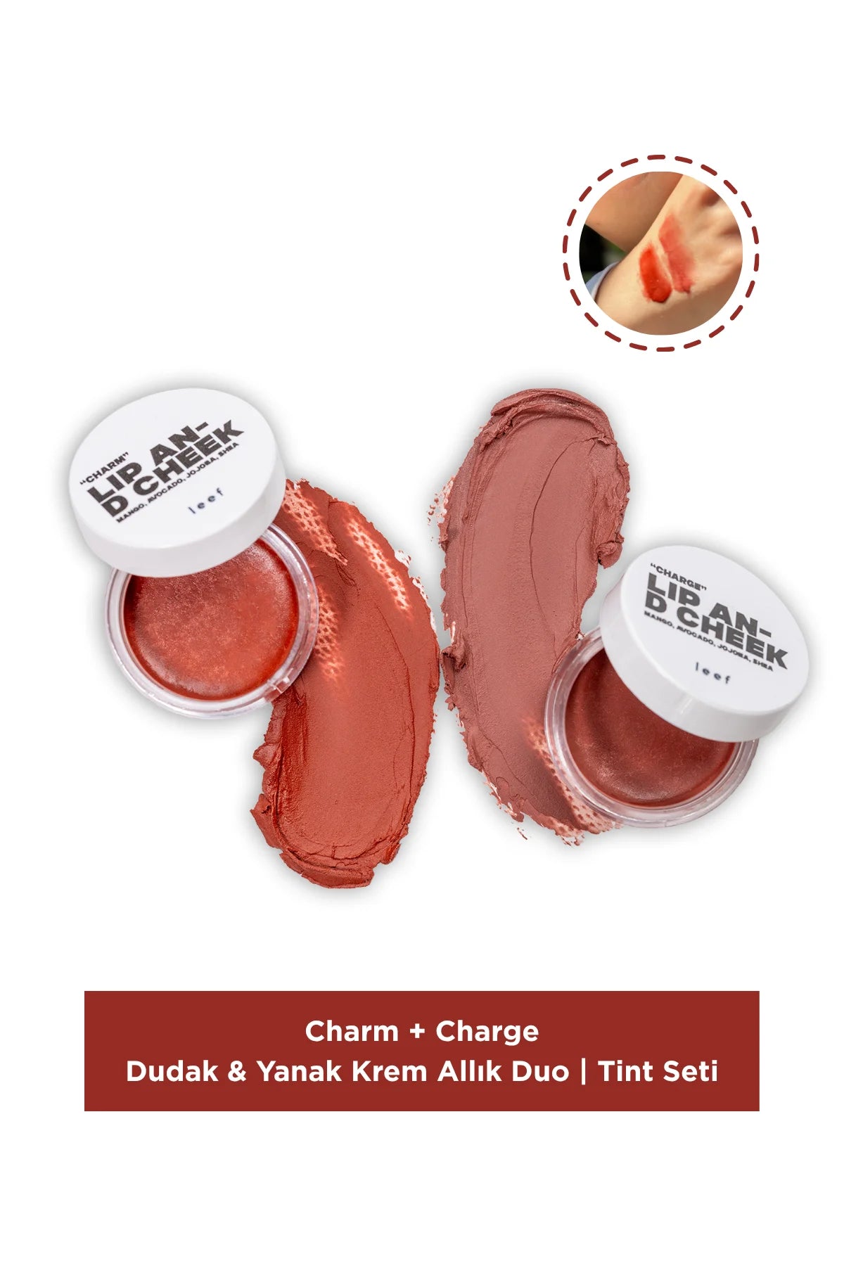 Lip & Cheek Duo – Charm + Charge İkili Renkli Balm Seti