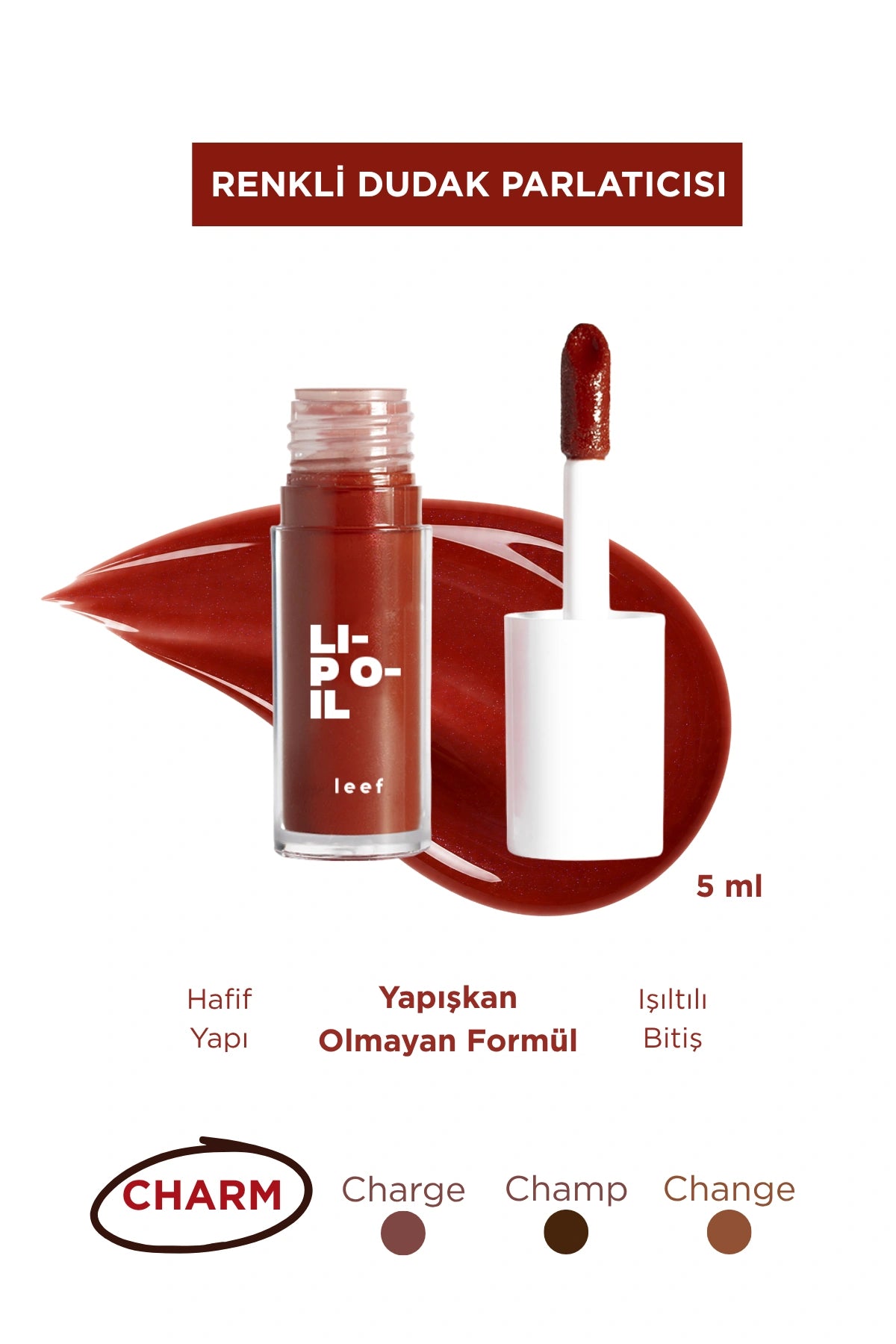 Lip Oil Charm Renk Veren Nemlendirici Dudak Yağı - Black Cherry
