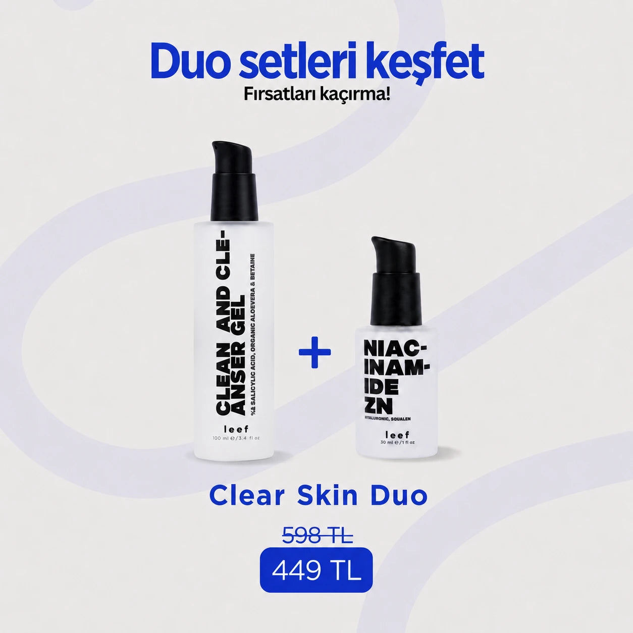 Clear Skin Duo Set – Temizleyici + Niacinamide Zinc Serum