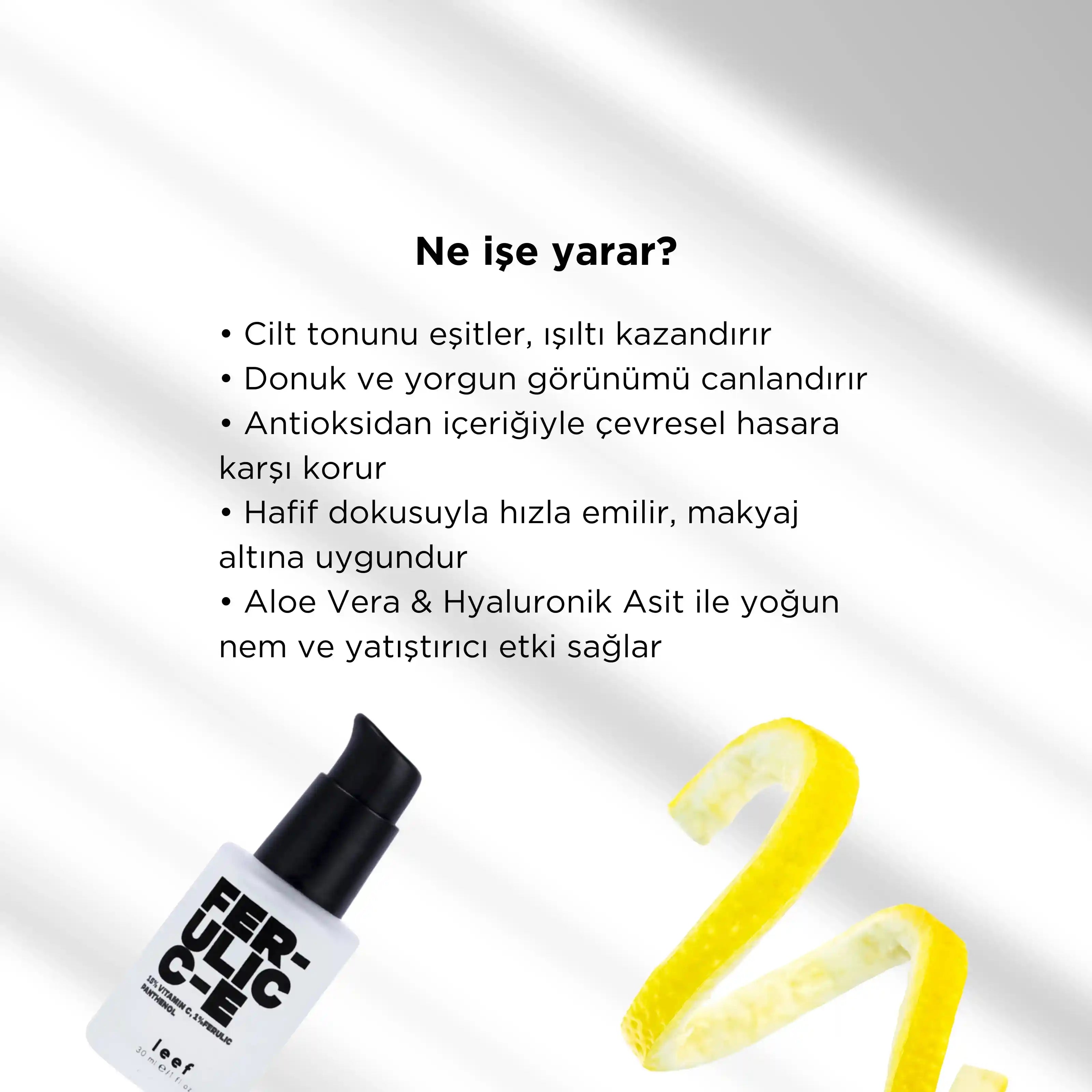 Ferulic C + E Serum | Su Bazlı Aydınlatıcı & Antioksidan Bakım