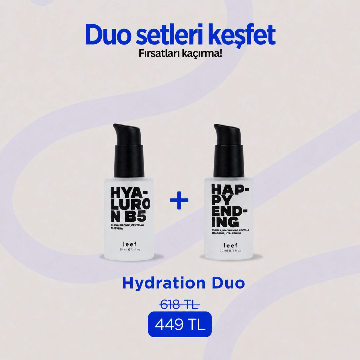 Hydration Duo Set – Hyaluron B5 + Happy Ending Nem Serumu Seti