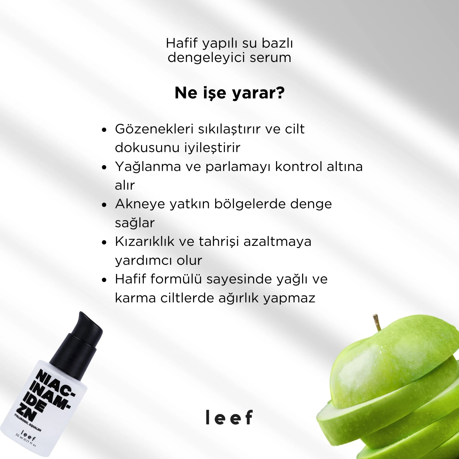 Niacinamide Zn Serum – Gözenek Sıkılaştırıcı & Sebum Dengeleyici Bakım