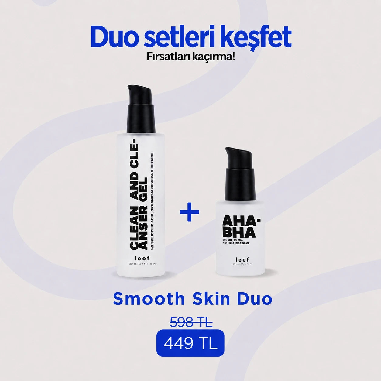 Smooth Skin Duo Set – Temizleyici + AHA BHA Serum